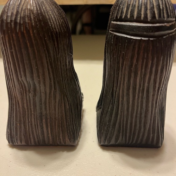 Sculpture hand carved wood. Representing an Indian woman and man measuring 11 cm - Picture 8 of 16